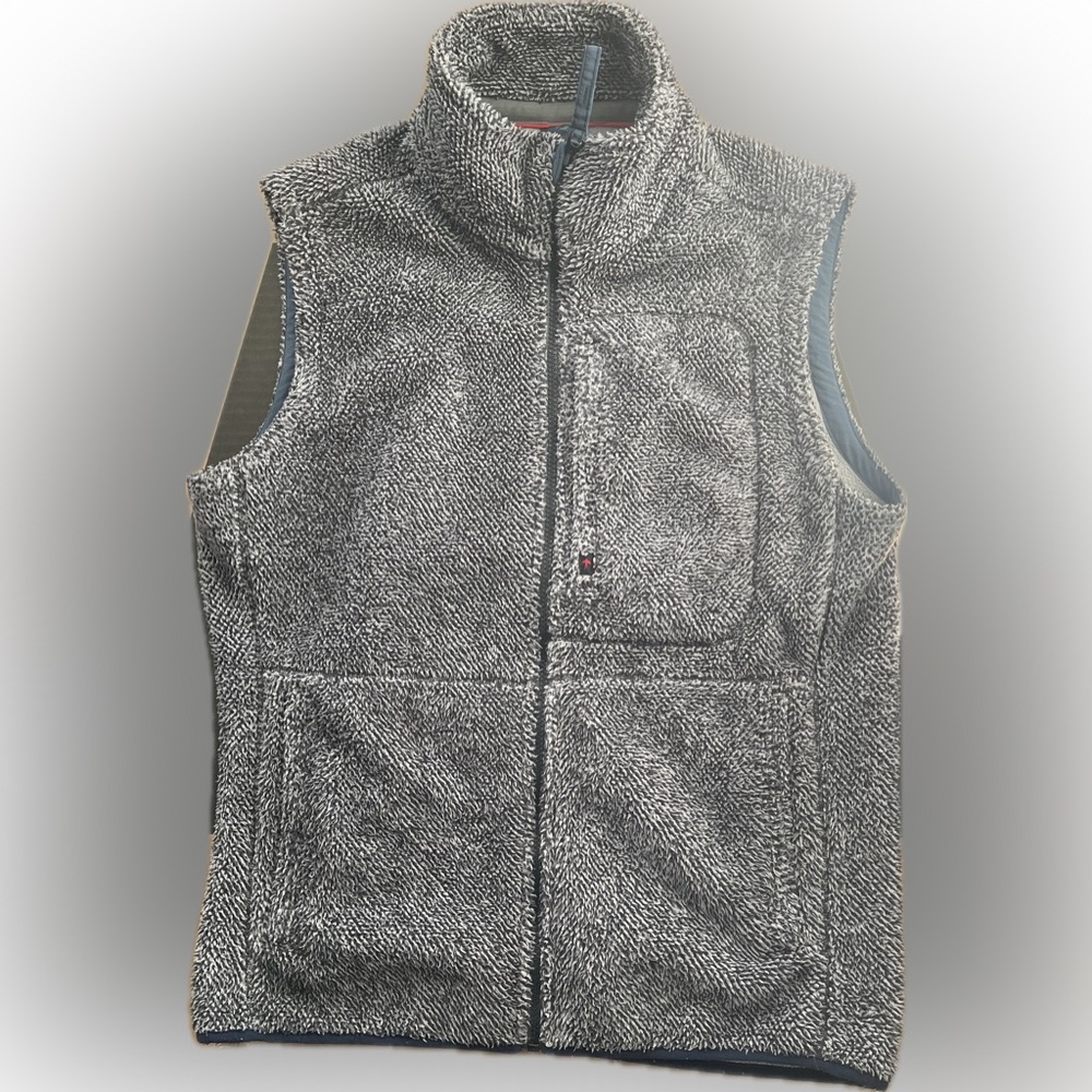 Relwen Men's shag fleece Gray Vest